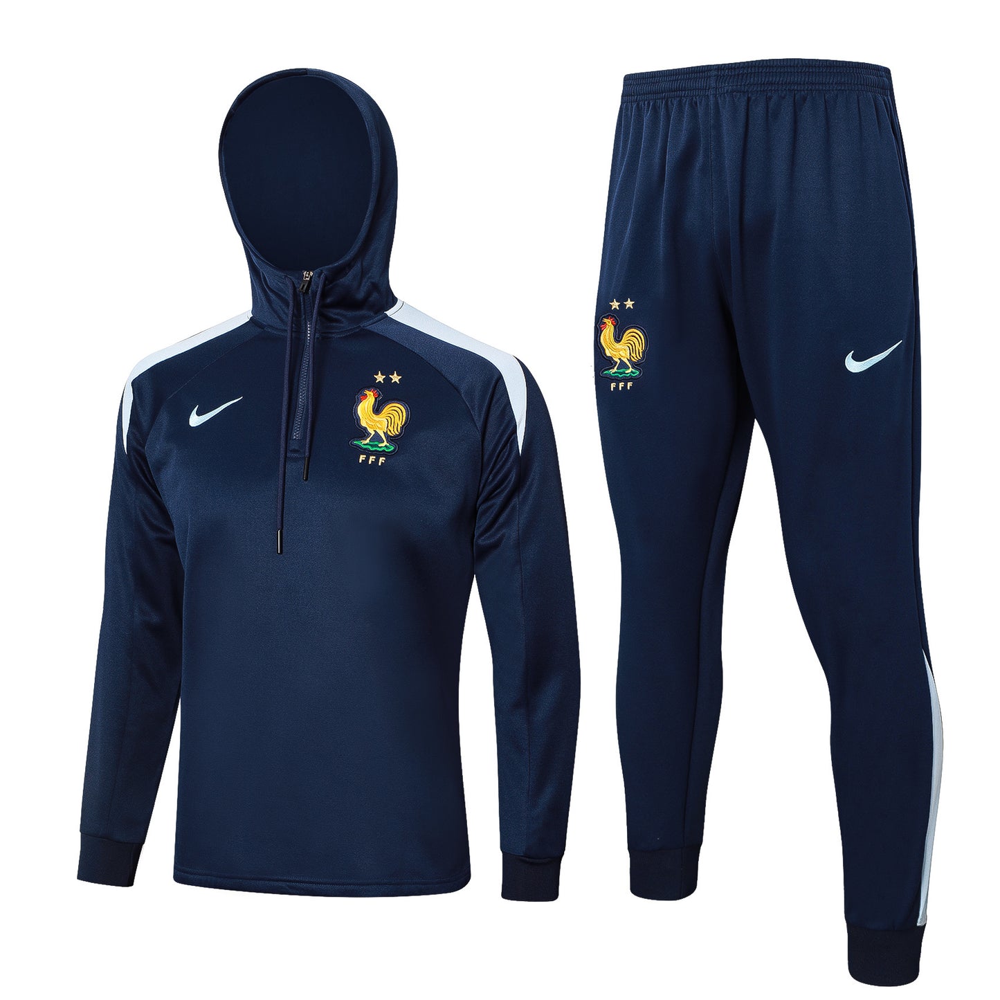 Conjunto Nike Azul Oscuro Poleron + Pantalon Francia 25-26