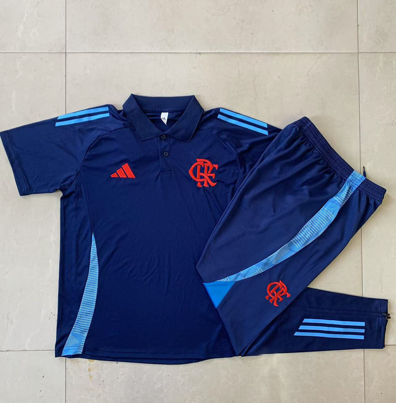 Conjunto de entrenamiento Polera Polo + Pantalon Flamengo 25-26