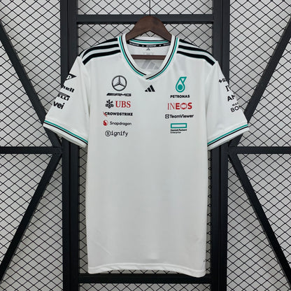 Camiseta Blanca F1 Mercedez Benz 2025