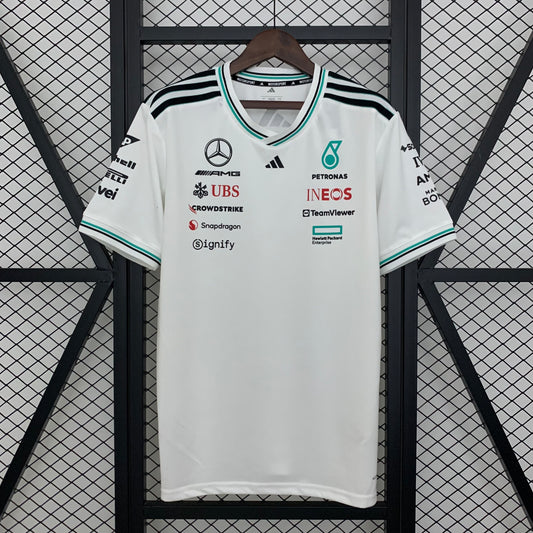 Camiseta Blanca F1 Mercedez Benz 2025