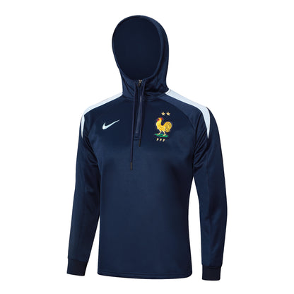 Conjunto Nike Azul Oscuro Poleron + Pantalon Francia 25-26