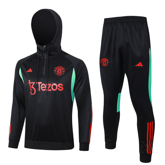 Conjunto Adidas Poleron + Pantalon Manchester United 25-26