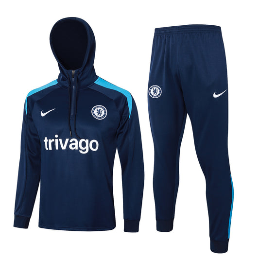Conjunto Nike Azul Oscuro Poleron + Pantalon Chelsea 25-26