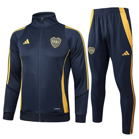 Conjunto de entrenamiento Poleron + Pantalon Negro Boca Juniors 25-26