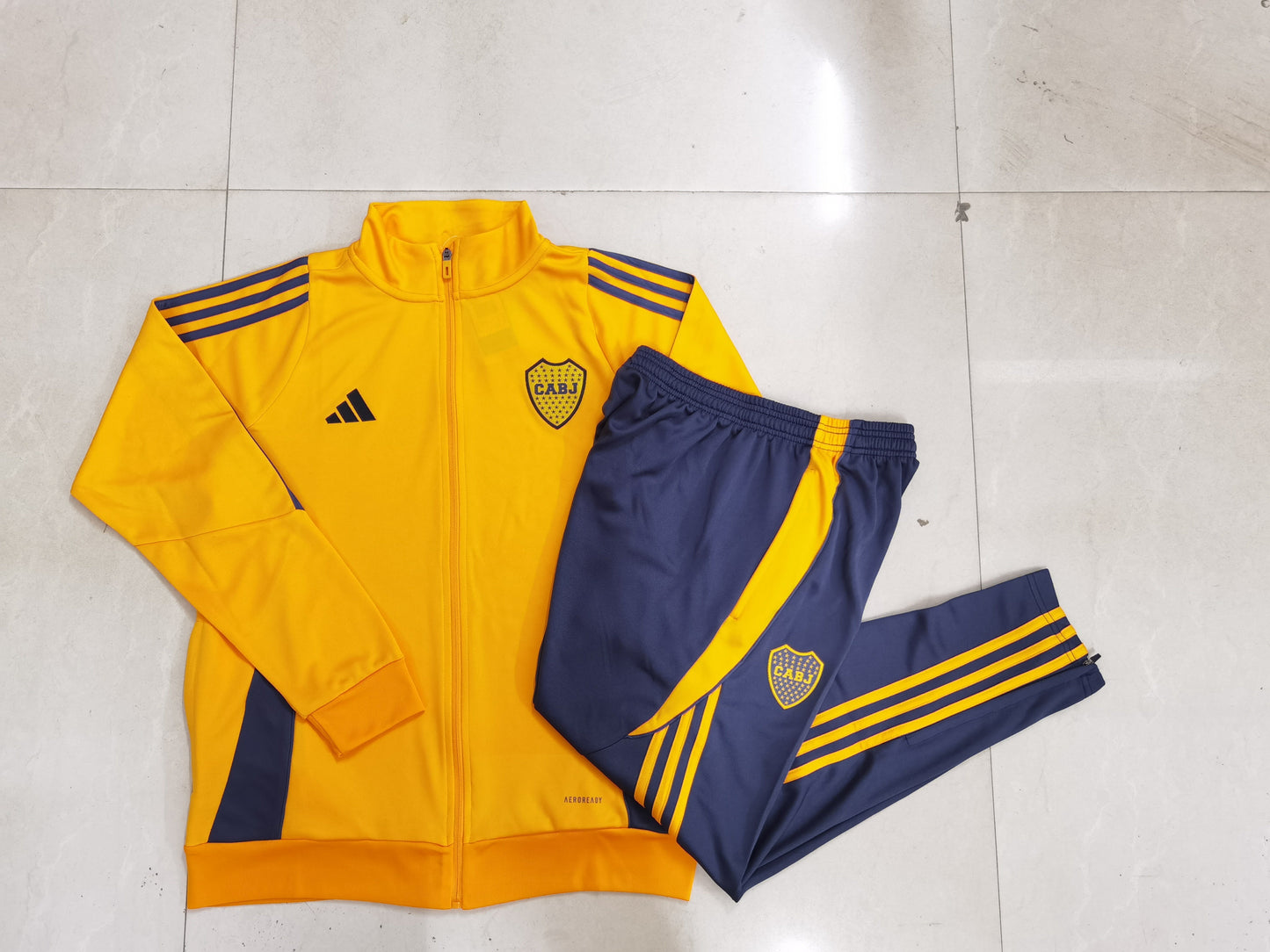 Conjunto de entrenamiento Poleron + Pantalon Amarillo Boca Juniors 25-26